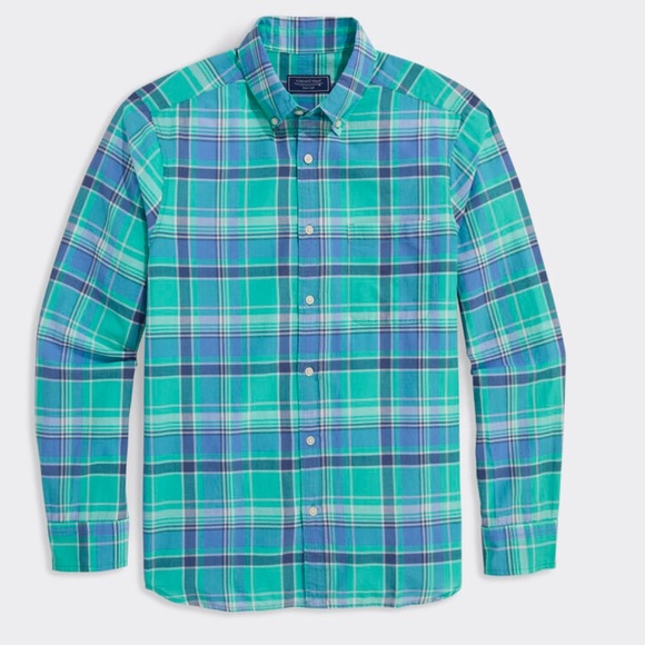 Vineyard Vines Other - VINEYARD VINES TORTOLA PLAID MADRAS SHIRT CLASSIC FIT AQUINNAH AQUA - S